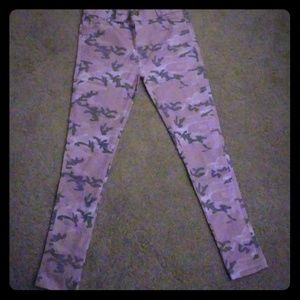 New Pink Camouflage jeggings